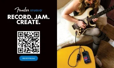 Fender Studio download card, front