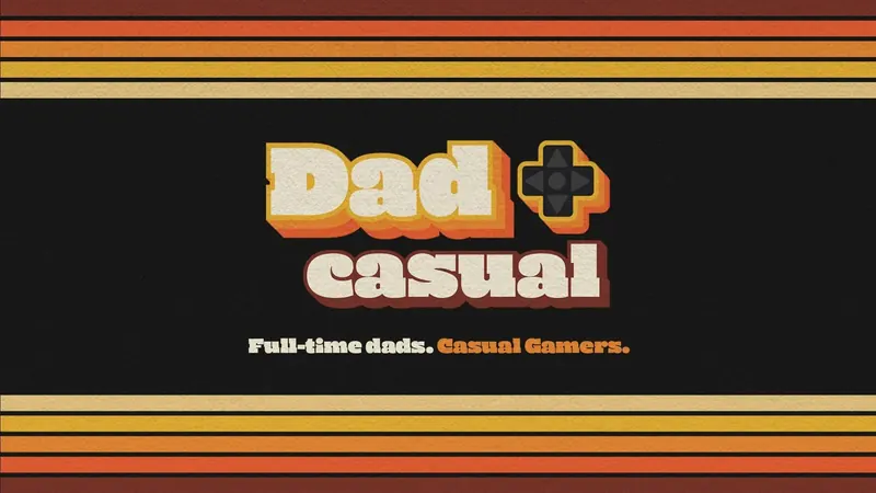 Dad Casual brand identity card showing logo and colour palette