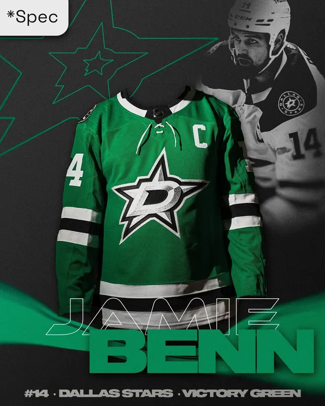 Jamie Benn hockey spec sports graphic with bold display type