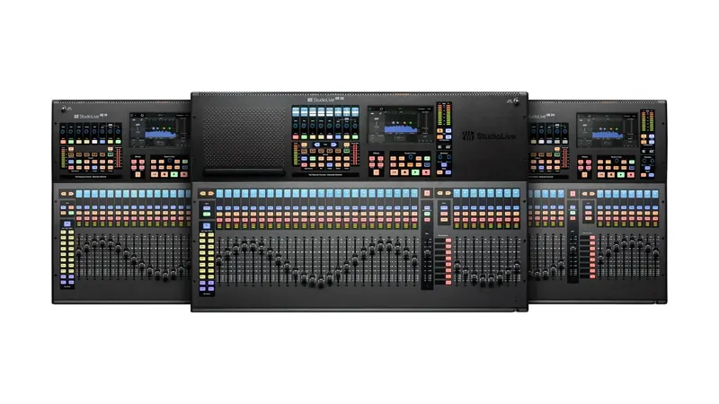 StudioLive Series III SE mixer family photographed on a clean white background