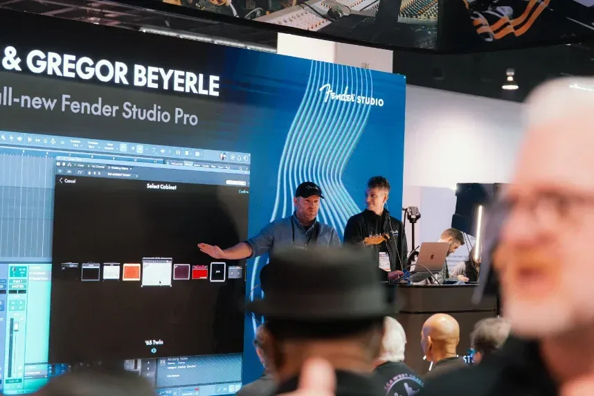 Fender Studio booth at NAMM 2026
